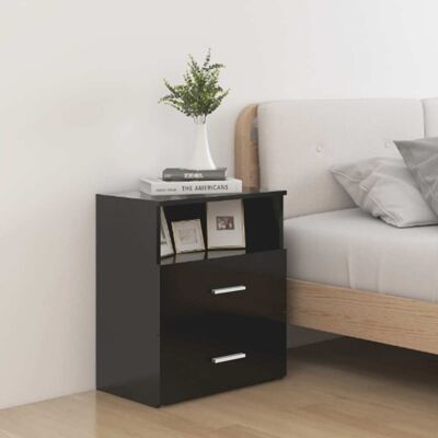 vidaXL Nachttische 2 Stk. Schwarz 50x32x60 cm - Schwarz vidaXL Nachttische 2 Stk. Schwarz 50x32x60 cm - Schwarz