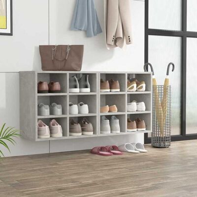vidaXL Schuhregale 2 Stk. Betongrau 52,5x30x50 cm - Grau vidaXL Schuhregale 2 Stk. Betongrau 52,5x30x50 cm - Grau