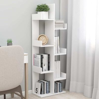 vidaXL Bücherregal Weiß 48x25,5x140 cm Holzwerkstoff - Weiß vidaXL Bücherregal Weiß 48x25,5x140 cm Holzwerkstoff - Weiß