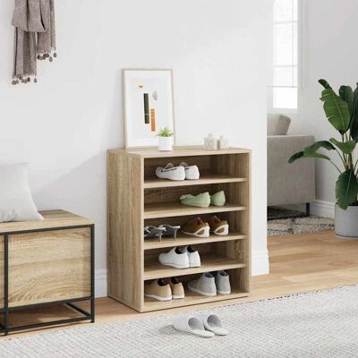 vidaXL Schuhschrank Sonoma-Eiche 60x35x70 cm Holzwerkstoff - Braun vidaXL Schuhschrank Sonoma-Eiche 60x35x70 cm Holzwerkstoff - Braun