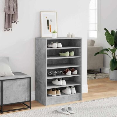 vidaXL Schuhschrank Betongrau 60x35x92 cm Holzwerkstoff - Grau vidaXL Schuhschrank Betongrau 60x35x92 cm Holzwerkstoff - Grau