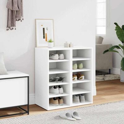 vidaXL Schuhschränke 2 Stk. Weiß 31,5x35x70 cm Holzwerkstoff - Weiß vidaXL Schuhschränke 2 Stk. Weiß 31,5x35x70 cm Holzwerkstoff - Weiß