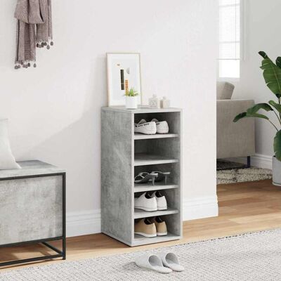 vidaXL Schuhschrank Betongrau 31,5x35x70 cm Holzwerkstoff - Grau vidaXL Schuhschrank Betongrau 31,5x35x70 cm Holzwerkstoff - Grau