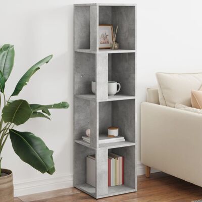 vidaXL Eckregal Betongrau 33x33x132 cm Holzwerkstoff - Grau vidaXL Eckregal Betongrau 33x33x132 cm Holzwerkstoff - Grau
