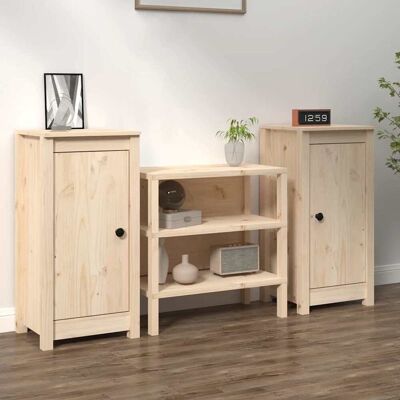 vidaXL Sideboards 2 Stk. 39x35x80 cm Massivholz Kiefer - Braun vidaXL Sideboards 2 Stk. 39x35x80 cm Massivholz Kiefer - Braun
