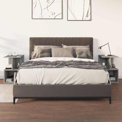 vidaXL Nachttische 2 Stk. Grau Sonoma 35x35x55 cm Holzwerkstoff - Grau vidaXL Nachttische 2 Stk. Grau Sonoma 35x35x55 cm Holzwerkstoff - Grau
