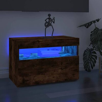 vidaXL TV-Schrank mit LED-Leuchten Räuchereiche 60x35x40 cm - Braun vidaXL TV-Schrank mit LED-Leuchten Räuchereiche 60x35x40 cm - Braun