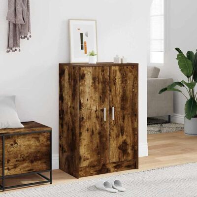 vidaXL Schuhschrank Räuchereiche 60x35x92 cm Holzwerkstoff - Braun vidaXL Schuhschrank Räuchereiche 60x35x92 cm Holzwerkstoff - Braun