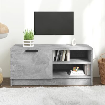 vidaXL TV-Schrank Betongrau 80x35x36,5 cm Holzwerkstoff - Grau vidaXL TV-Schrank Betongrau 80x35x36,5 cm Holzwerkstoff - Grau