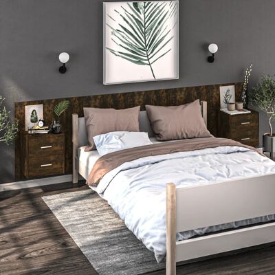 vidaXL Wand-Nachttische 2 Stk. Räuchereiche - Braun vidaXL Wand-Nachttische 2 Stk. Räuchereiche - Braun