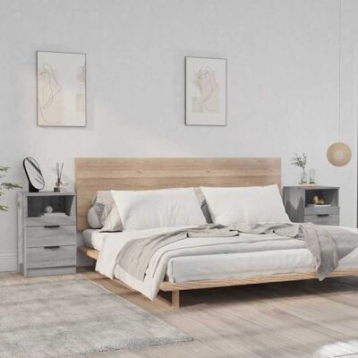 vidaXL Nachttische 2 Stk. Grau Sonoma Holzwerkstoff - Grau vidaXL Nachttische 2 Stk. Grau Sonoma Holzwerkstoff - Grau