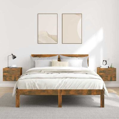 vidaXL Nachttische 2 Stk. Räuchereiche 40x30x30 cm Holzwerkstoff - Braun vidaXL Nachttische 2 Stk. Räuchereiche 40x30x30 cm Holzwerkstoff - Braun