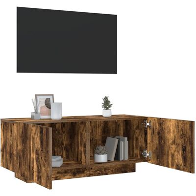 vidaXL TV-Schrank Räuchereiche 100x35x40 cm Holzwerkstoff - Braun vidaXL TV-Schrank Räuchereiche 100x35x40 cm Holzwerkstoff - Braun