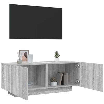 vidaXL TV-Schrank Grau Sonoma 100x35x40 cm Holzwerkstoff - Grau vidaXL TV-Schrank Grau Sonoma 100x35x40 cm Holzwerkstoff - Grau