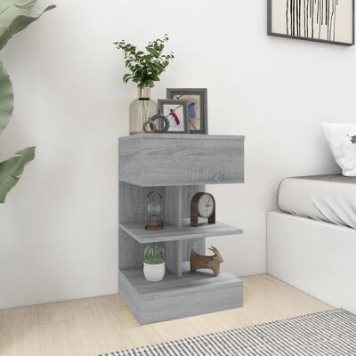 vidaXL Nachttisch Grau Sonoma 40x35x65 cm Holzwerkstoff - Grau vidaXL Nachttisch Grau Sonoma 40x35x65 cm Holzwerkstoff - Grau