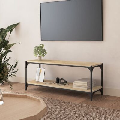vidaXL TV-Schrank Sonoma-Eiche 100x33x41 cm Holzwerkstoff und Stahl - Braun vidaXL TV-Schrank Sonoma-Eiche 100x33x41 cm Holzwerkstoff und Stahl - Braun