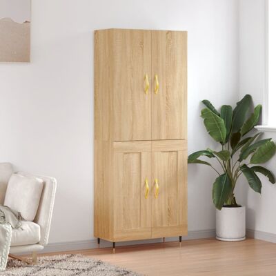 vidaXL Highboard Sonoma-Eiche 69,5x34x180 cm Holzwerkstoff - Braun vidaXL Highboard Sonoma-Eiche 69,5x34x180 cm Holzwerkstoff - Braun