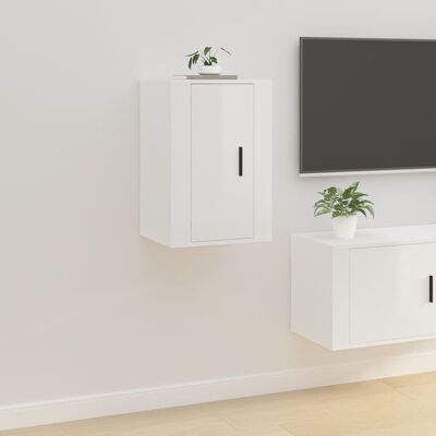 vidaXL TV-Wandschrank Hochglanz-Weiß 40x34,5x60 cm - Weiß vidaXL TV-Wandschrank Hochglanz-Weiß 40x34,5x60 cm - Weiß