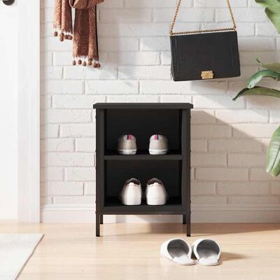 vidaXL Schuhregal Schwarz 38x35x50 cm Holzwerkstoff - Schwarz vidaXL Schuhregal Schwarz 38x35x50 cm Holzwerkstoff - Schwarz