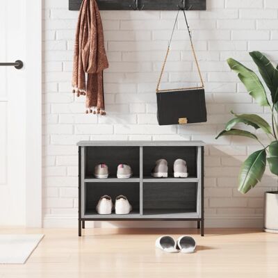 vidaXL Schuhregal Grau Sonoma 69x35x50 cm Holzwerkstoff - Grau vidaXL Schuhregal Grau Sonoma 69x35x50 cm Holzwerkstoff - Grau
