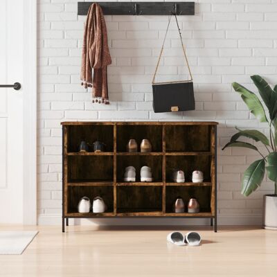 vidaXL Schuhregal Räuchereiche 100x35x70 cm Holzwerkstoff - Braun vidaXL Schuhregal Räuchereiche 100x35x70 cm Holzwerkstoff - Braun