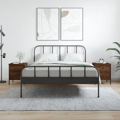 vidaXL Nachttische 2 Stk. Braun Eichen-Optik 40x42x50 cm Holzwerkstoff - Braun vidaXL Nachttische 2 Stk. Braun Eichen-Optik 40x42x50 cm Holzwerkstoff - Braun