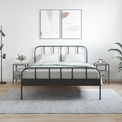 vidaXL Nachttische 2 Stk. Grau Sonoma 34x36x50 cm Holzwerkstoff - Grau vidaXL Nachttische 2 Stk. Grau Sonoma 34x36x50 cm Holzwerkstoff - Grau