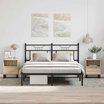 vidaXL Nachttische 2 Stk. Sonoma-Eiche 40x35x50 cm Holzwerkstoff - Braun vidaXL Nachttische 2 Stk. Sonoma-Eiche 40x35x50 cm Holzwerkstoff - Braun