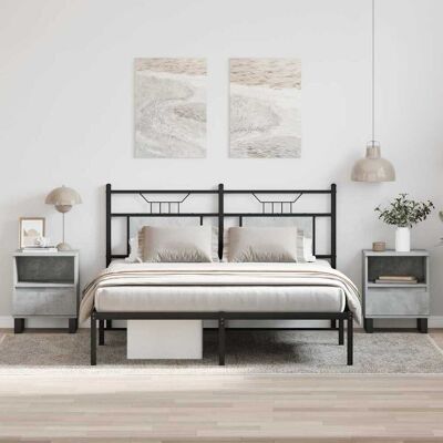 vidaXL Nachttische 2 Stk. Betongrau 40x35x50 cm Holzwerkstoff - Grau vidaXL Nachttische 2 Stk. Betongrau 40x35x50 cm Holzwerkstoff - Grau