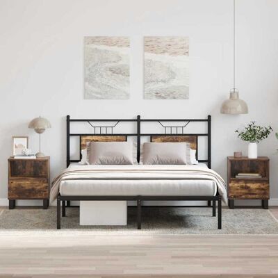 vidaXL Nachttische 2 Stk. Räuchereiche 40x35x50 cm Holzwerkstoff - Braun vidaXL Nachttische 2 Stk. Räuchereiche 40x35x50 cm Holzwerkstoff - Braun