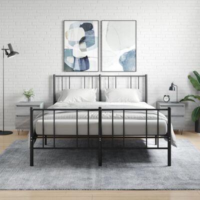 vidaXL Nachttische 2 Stk. Grau Sonoma 40x35x50 cm Holzwerkstoff - Grau vidaXL Nachttische 2 Stk. Grau Sonoma 40x35x50 cm Holzwerkstoff - Grau
