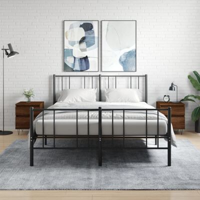 vidaXL Nachttische 2 Stk. Braun Eichen-Optik 40x35x50 cm Holzwerkstoff - Braun vidaXL Nachttische 2 Stk. Braun Eichen-Optik 40x35x50 cm Holzwerkstoff - Braun