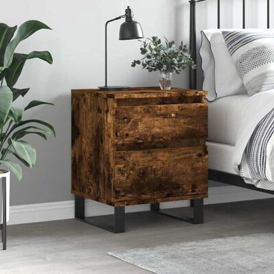 vidaXL Nachttisch Räuchereiche 40x35x50 cm Holzwerkstoff - Braun vidaXL Nachttisch Räuchereiche 40x35x50 cm Holzwerkstoff - Braun