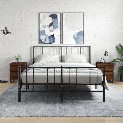 vidaXL Nachttische 2 Stk. Braun Eichen-Optik 40x35x50 cm Holzwerkstoff - Braun vidaXL Nachttische 2 Stk. Braun Eichen-Optik 40x35x50 cm Holzwerkstoff - Braun