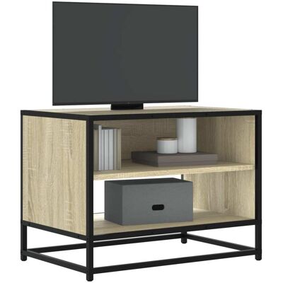 vidaXL TV-Schrank Sonoma-Eiche 61x40x46 cm Holzwerkstoff und Metall - Braun vidaXL TV-Schrank Sonoma-Eiche 61x40x46 cm Holzwerkstoff und Metall - Braun