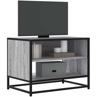 vidaXL TV-Schrank Grau Sonoma 61x40x46 cm Holzwerkstoff und Metall - Grau vidaXL TV-Schrank Grau Sonoma 61x40x46 cm Holzwerkstoff und Metall - Grau