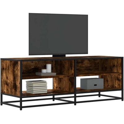vidaXL TV-Schrank Räuchereiche 120,5x40x46 cm Holzwerkstoff und Metall - Braun vidaXL TV-Schrank Räuchereiche 120,5x40x46 cm Holzwerkstoff und Metall - Braun