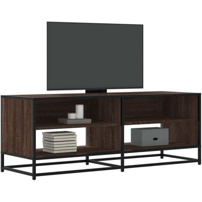 vidaXL TV-Schrank Braun Eiche-Optik 120,5x40x46cm Holzwerkstoff Metall - Braun vidaXL TV-Schrank Braun Eiche-Optik 120,5x40x46cm Holzwerkstoff Metall - Braun