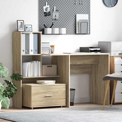 vidaXL Schubladenschrank Mit Rad Sonoma-Eiche 55 x 45 x 31 cm - Braun vidaXL Schubladenschrank Mit Rad Sonoma-Eiche 55 x 45 x 31 cm - Braun