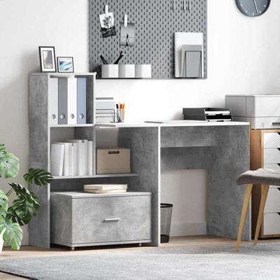 vidaXL Schubladenschrank Mit Rad Beton Grau 55 x 45 x 31 cm - Grau vidaXL Schubladenschrank Mit Rad Beton Grau 55 x 45 x 31 cm - Grau