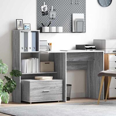 vidaXL Schubladenschrank Mit Rad Graues Sonoma 55 x 45 x 31 cm - Grau vidaXL Schubladenschrank Mit Rad Graues Sonoma 55 x 45 x 31 cm - Grau