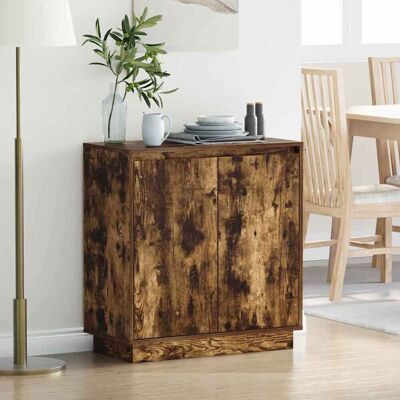 vidaXL LED-Sideboard Geräucherte Eiche 71 x 34,5 x 75 cm Holzwerkstoff - Braun vidaXL LED-Sideboard Geräucherte Eiche 71 x 34,5 x 75 cm Holzwerkstoff - Braun