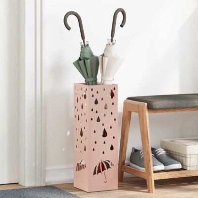 vidaXL Regenschirmständer mit Speicher Rosa 15,5 x 15,5 x 49 cm Stahl - Rosa vidaXL Regenschirmständer mit Speicher Rosa 15,5 x 15,5 x 49 cm Stahl - Rosa