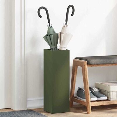 vidaXL Regenschirmständer mit Speicher Oliv 15,5 x 15,5 x 49 cm Stahl - Olivgrün vidaXL Regenschirmständer mit Speicher Oliv 15,5 x 15,5 x 49 cm Stahl - Olivgrün