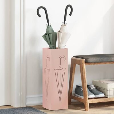 vidaXL Regenschirmständer mit Speicher Rosa 15,5 x 15,5 x 49 cm Stahl - Rosa vidaXL Regenschirmständer mit Speicher Rosa 15,5 x 15,5 x 49 cm Stahl - Rosa