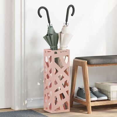 vidaXL Regenschirmständer mit Speicher Rosa 15,5 x 15,5 x 49 cm Stahl - Rosa vidaXL Regenschirmständer mit Speicher Rosa 15,5 x 15,5 x 49 cm Stahl - Rosa