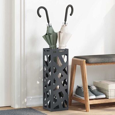 vidaXL Regenschirmständer Anthrazit 15,5 x 15,5 x 49 cm Stahl - Anthrazit vidaXL Regenschirmständer Anthrazit 15,5 x 15,5 x 49 cm Stahl - Anthrazit