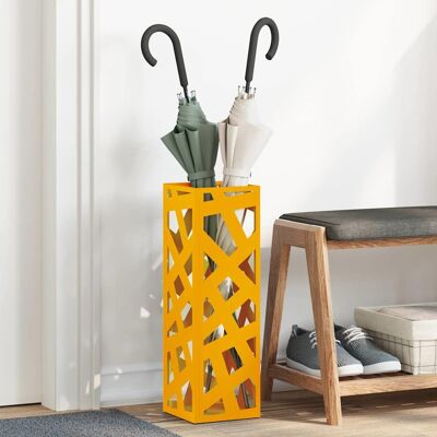 vidaXL Regenschirmständer mit Speicher Senf 15,5 x 15,5 x 49 cm Stahl - Senfgelb vidaXL Regenschirmständer mit Speicher Senf 15,5 x 15,5 x 49 cm Stahl - Senfgelb