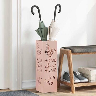 vidaXL Regenschirmständer mit Speicher Rosa 15,5 x 15,5 x 49 cm Stahl - Rosa vidaXL Regenschirmständer mit Speicher Rosa 15,5 x 15,5 x 49 cm Stahl - Rosa