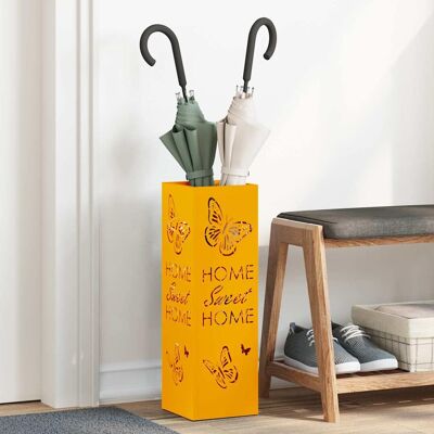 vidaXL Regenschirmständer mit Speicher Senf 15,5 x 15,5 x 49 cm Stahl - Senfgelb vidaXL Regenschirmständer mit Speicher Senf 15,5 x 15,5 x 49 cm Stahl - Senfgelb